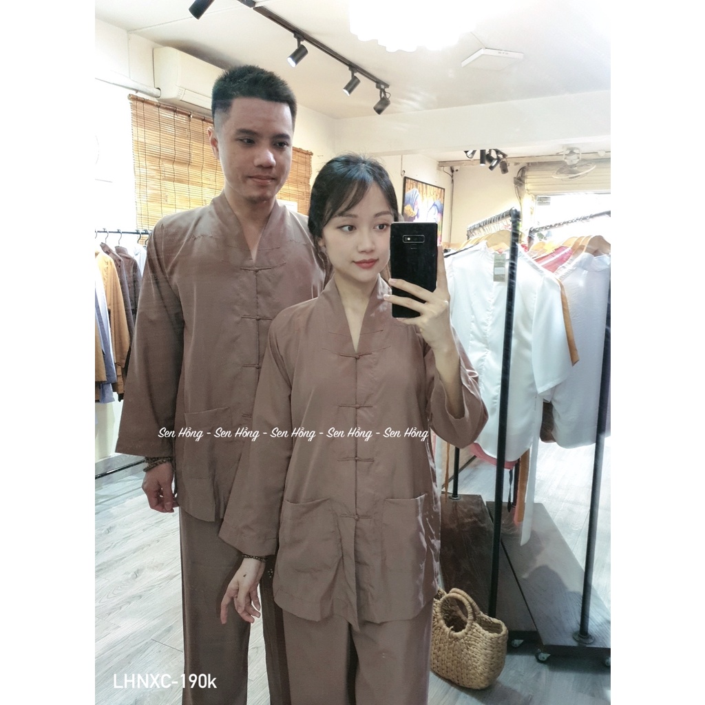 Đồ lam đi chùa truyền thống # quần áo la hán Phật tử # vải kate Nhật mềm mát bền đẹp # phom rộng nam nữ