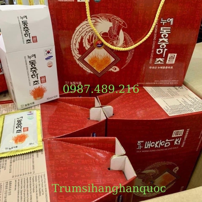 [HÀNG MỚI VỀ ]Nước Đông trùng Hạ thảo quai xách Hàn Quốc, Hộp 30 gói