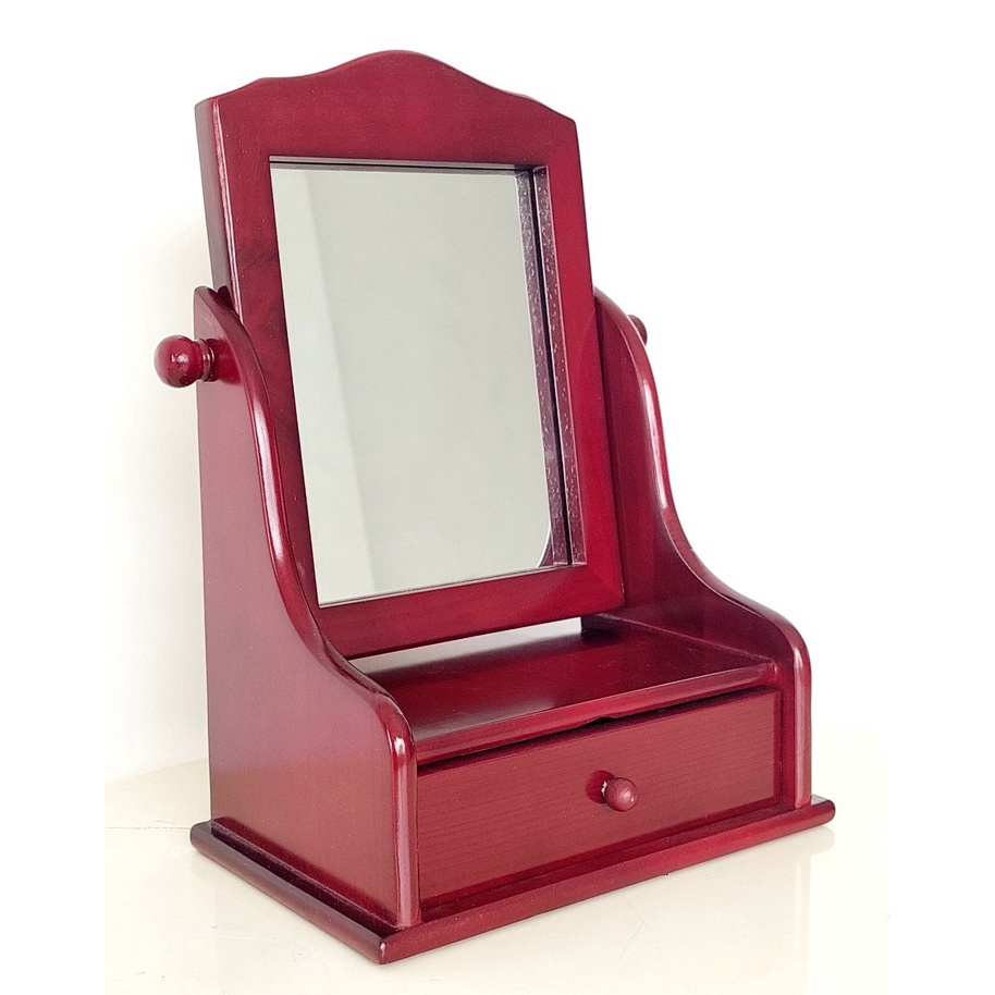 Hộp Nữ Trang Gỗ Có Gương Loại Lớn 30x22.5 cm Tinh Tế Sang Trọng - Hàng VN Xuất Khẩu