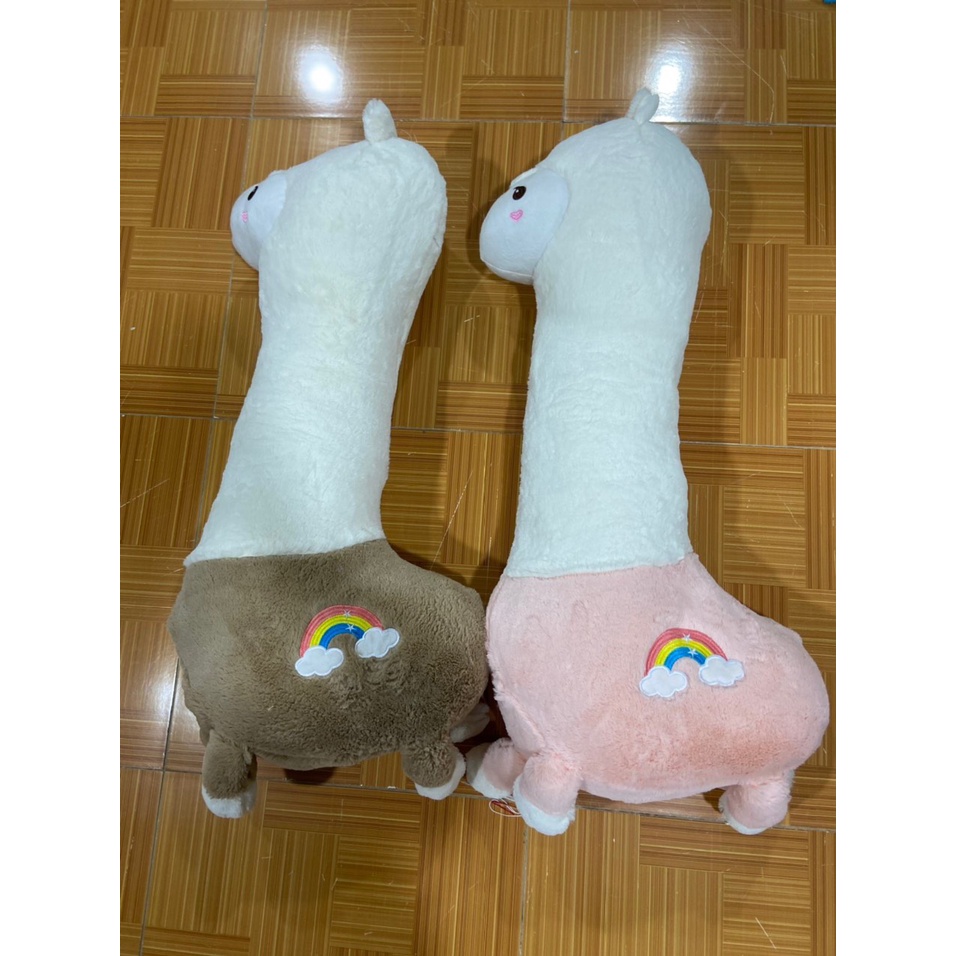 Gấu Bông Con Lạc Đà Alpaca Thêu Cầu Vồng Dễ Thương SALOME tp HCM Có Khóa Kéo