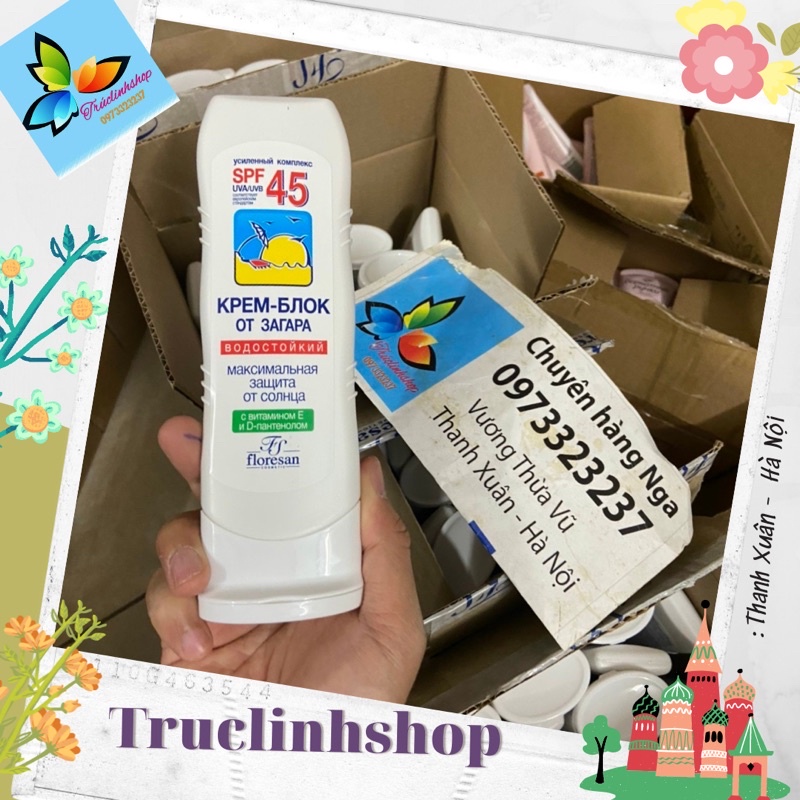 Kem chống nắng cung cấp chuyên sâu  FLORESAN yếu tố bảo vệ SPF 45 cho da khỏi tia UV 125ml