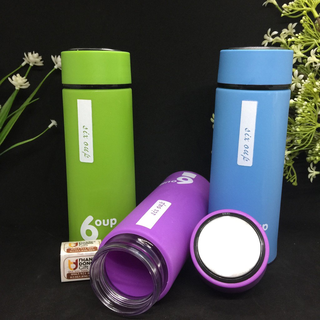 Bình giữ nhiệt 6 Oup chống nóng mùa hè, ruột thủy tinh dung tích 450ml thiết kế nhỏ gọn an toàn.....