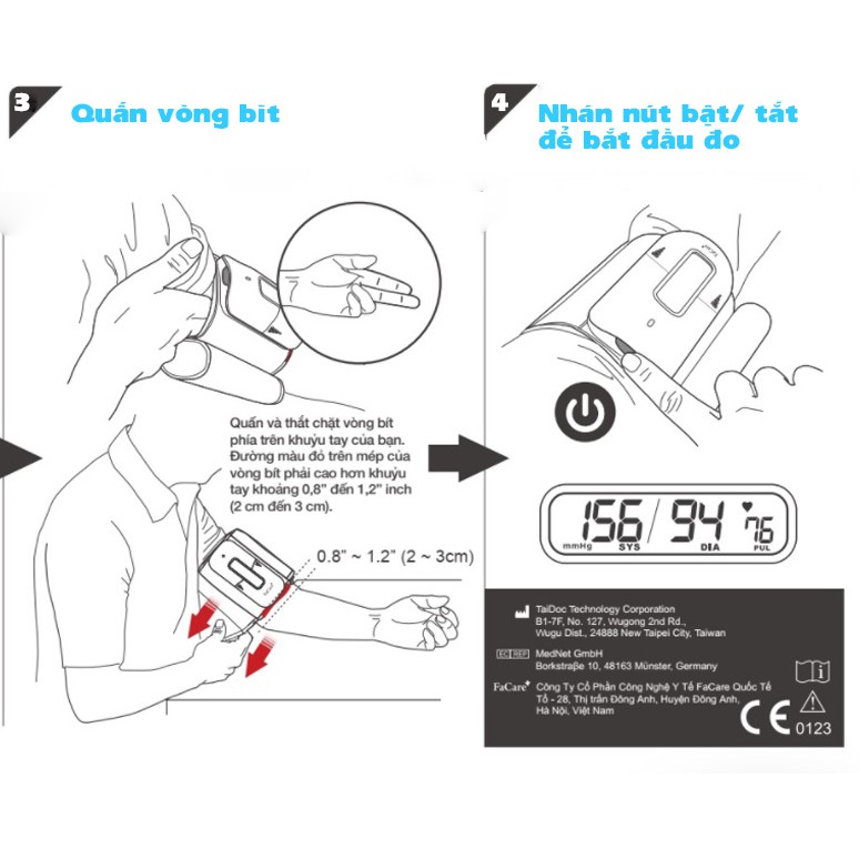 Máy đo huyết áp bắp tay FaCare -P188 (TD-3140) Kết nối Bluetooth trên điện thoại