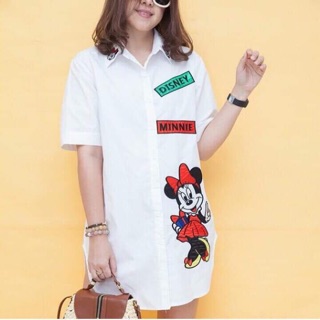 Áo sơ mi in hình Micky