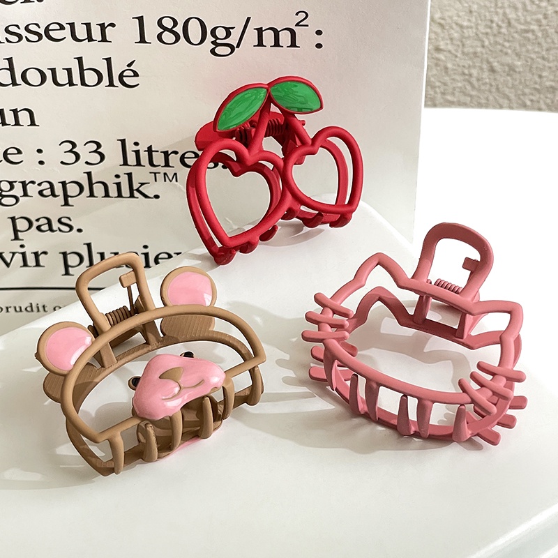 Kẹp Tóc Kim Loại Hình Gấu Hoạt Hình Dễ Thương