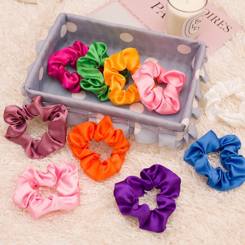 [Mã FAMARAL1 giảm 10K đơn 50K]Dây buộc tóc hàn quốc đồ buộc tóc scrunchies màu sắc SC17