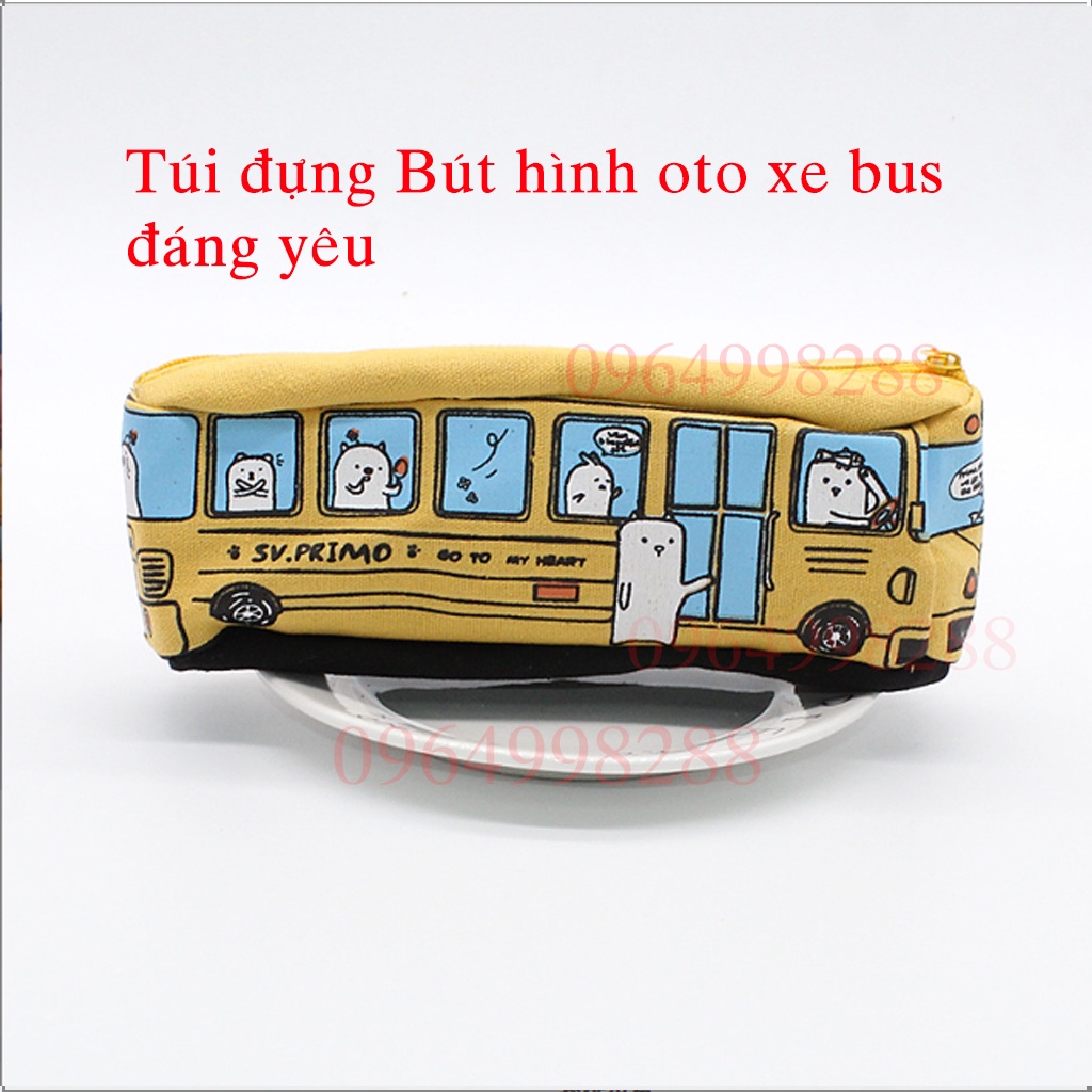 Túi đựng bút hình oto Bus dễ thương
