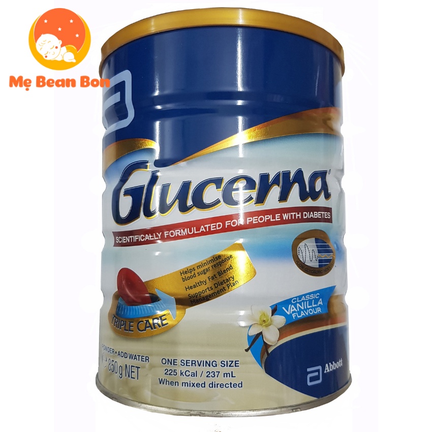 Sữa tiểu đường Glucerna 850g Của Úc hương Vani dành cho người tiểu đường ăn kiêng ổn định đường huyết bồi bổ sức khoẻ