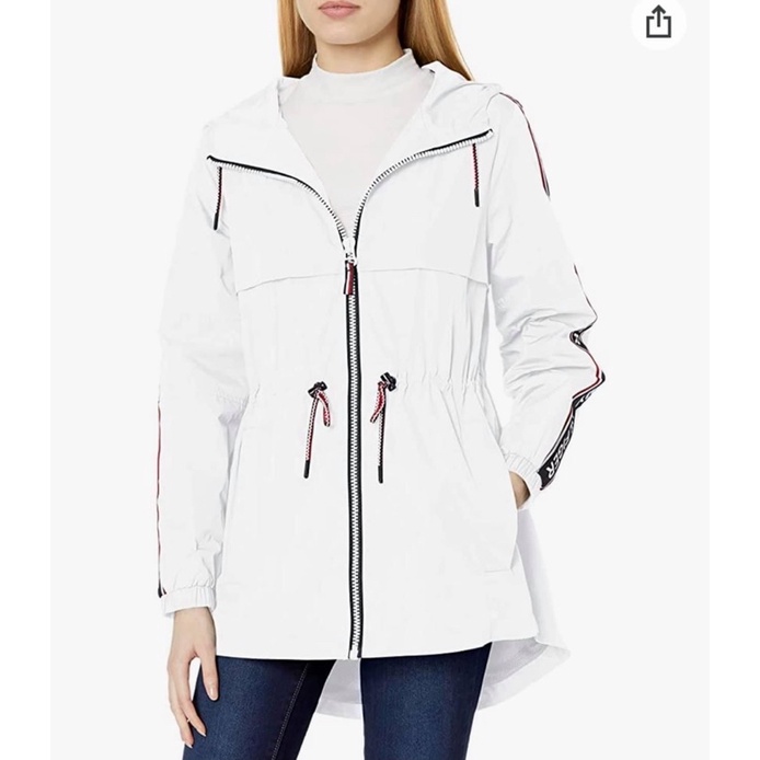 Áo khoác Tommy Hilfiger Women's Anorak Jacket with Logo Sleeve Taping size M (60-69kg vừa)