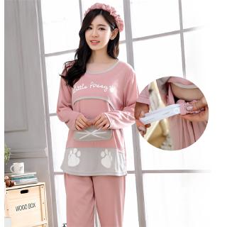 Set Đồ Ngủ Dài Tay Thoải Mái Cho Bà Bầu