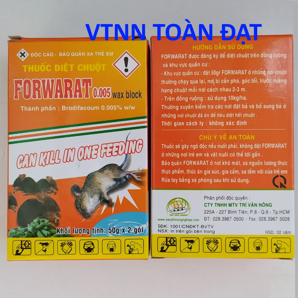 (Gói 50g) Thuốc Diệt Chuột FORWARAT - thuốc thế hệ mới của sản phẩm killrat