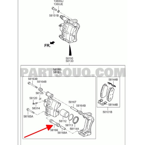 Cao su ắc phanh dưới Morning 2012 - 2018 581661Y000