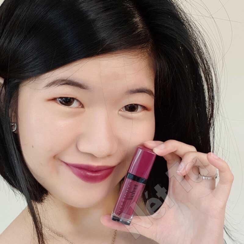 Son Bourjois velvet 37 tím đỏ mận
