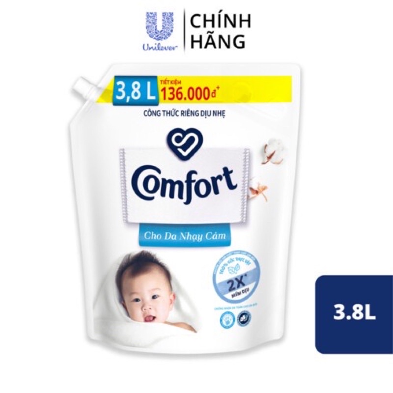 Nước xả vải Comfort cho da nhạy cảm 3,8L