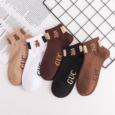 [Mã FAMARAL1 giảm 10K đơn 50K]Set 5 Đôi Tất Cotton In Họa Tiết Cao Cấp Thoáng Khí