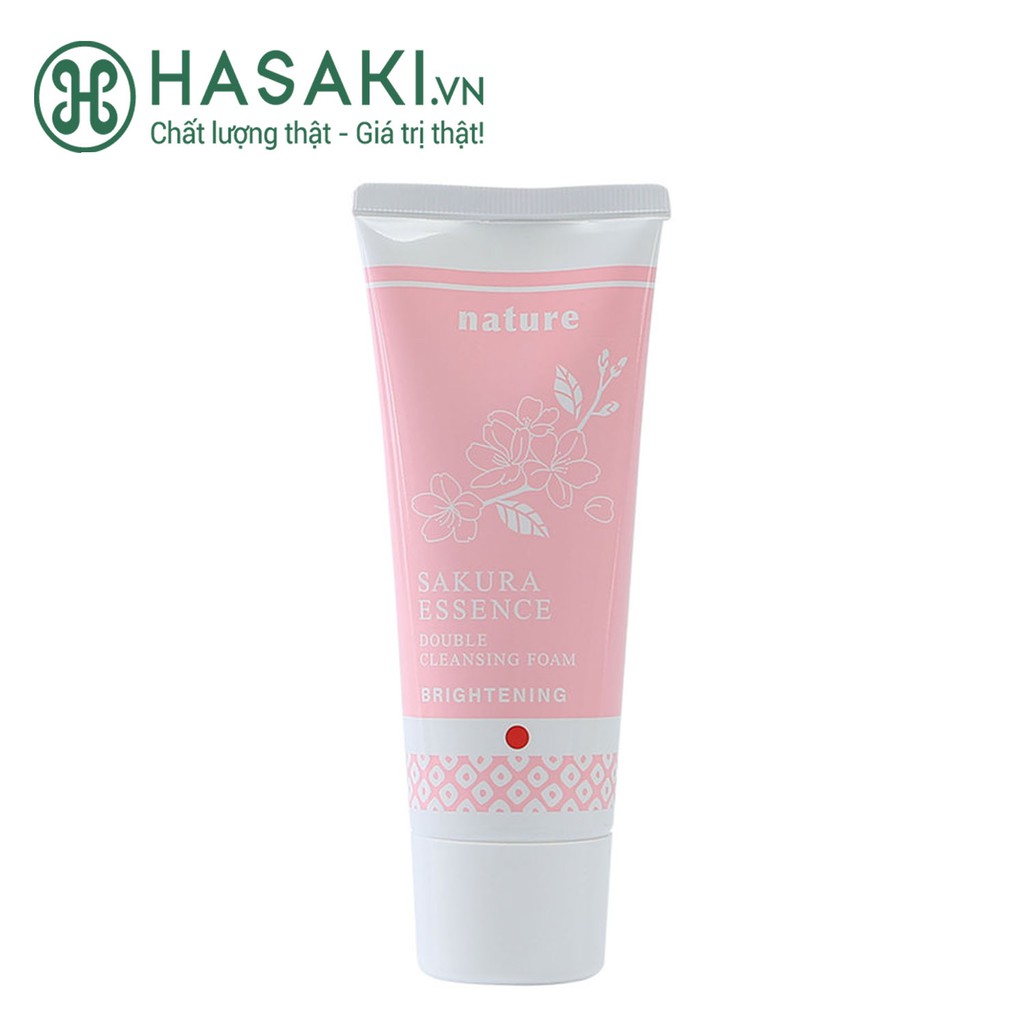 Sữa Rửa Mặt Naris Cosmetic Nature Dưỡng Sáng Da Chiết Xuất Hoa Anh Đào Sakura Essence Double Cleansing Foam 100g