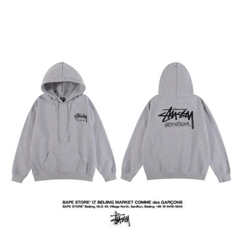 Stussy Áo Hoodie Tay Dài In Chữ Thời Trang Dành Cho Cặp Đôi