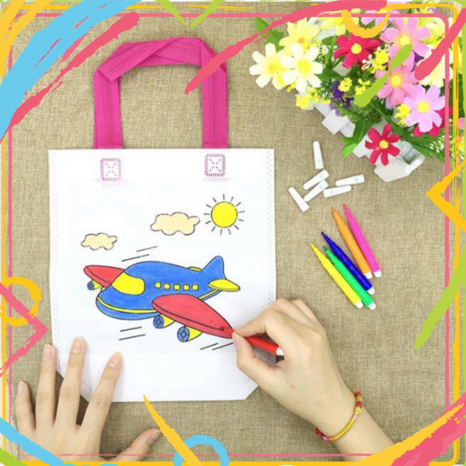 Túi vải vẽ, tô màu - hoạt động nghệ thuật Montessori (1116TVTM)