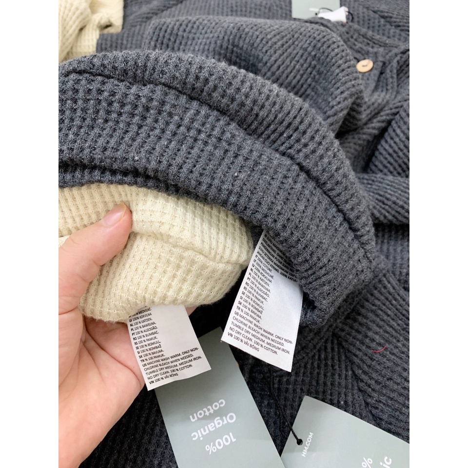Bộ bé trai bé gái Combo 2 bộ cotton tổ ong thu đông dài tay cổ tròn bo gấu hàng vnxk - MÃ HH01