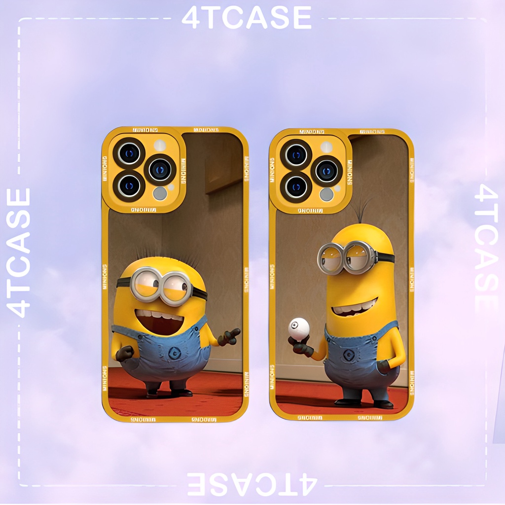Ốp lưng iphone cạnh vuông in hoạt hình Couple Minions 6/6plus/6splus/7/7plus/8/8plus/x/xr/xs/11/12/pro/max/plus/promax