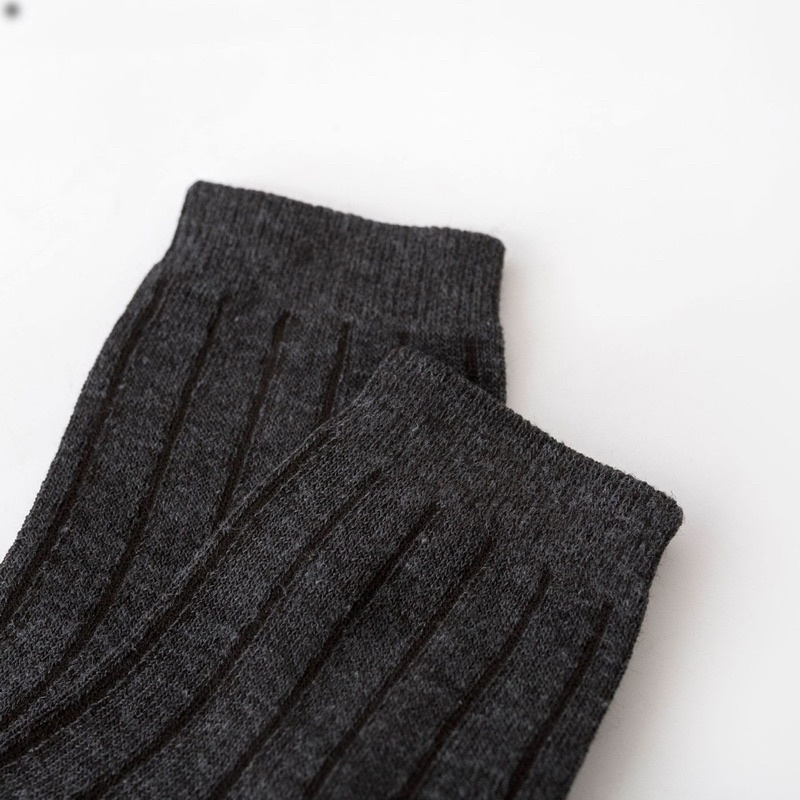 [Tonashoe] Tất Lửng Trơn Họa Tiết Sọc Đủ 5 Màu