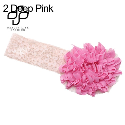 Băng đô thun đính hoa xinh xắn cho bé gái