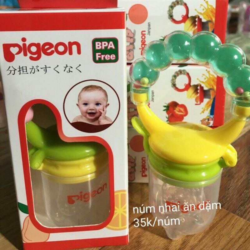 Sỉ 10 hộp núm nhai ăn dặm Pigeon