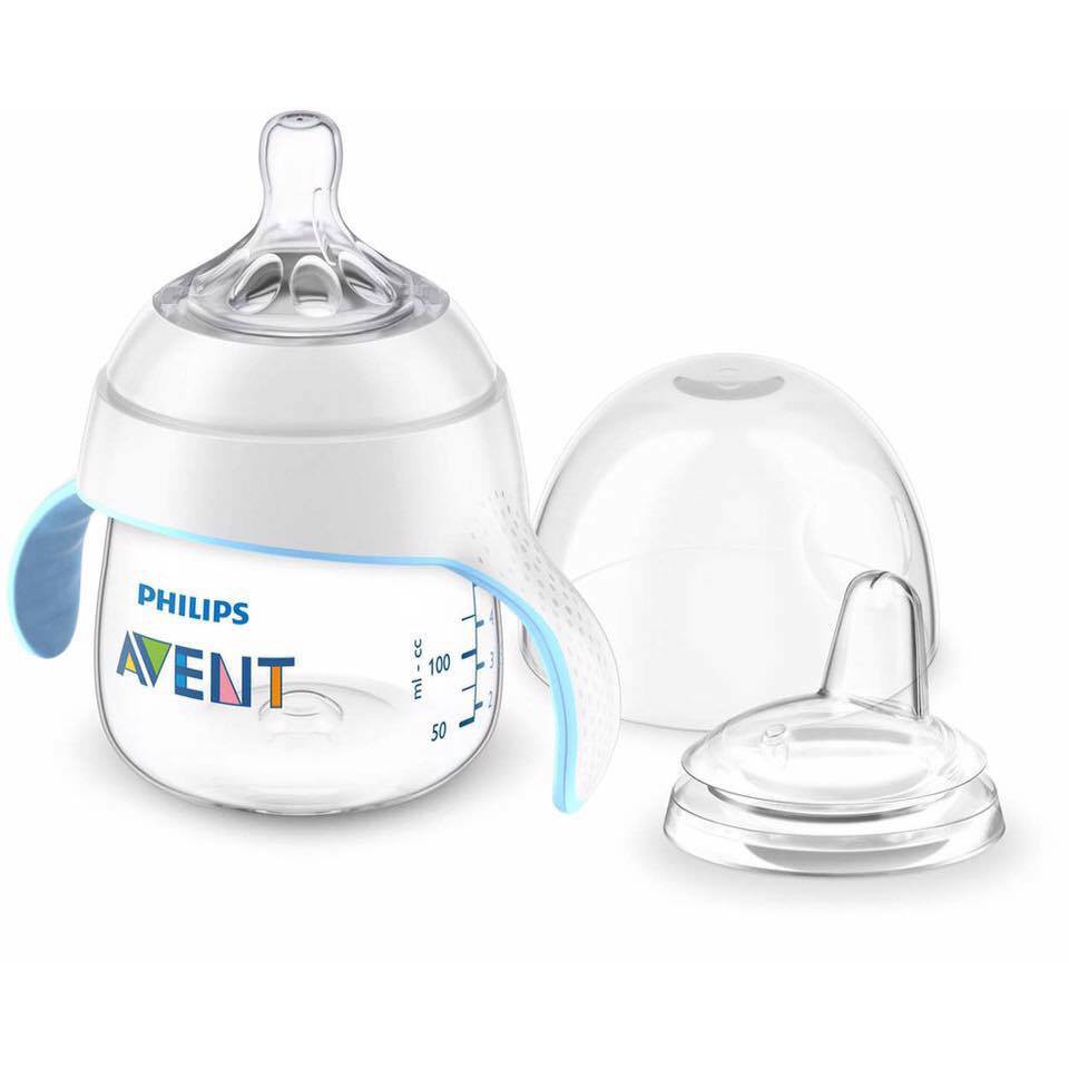 Bình sữa và tập uống nước avent 2in1