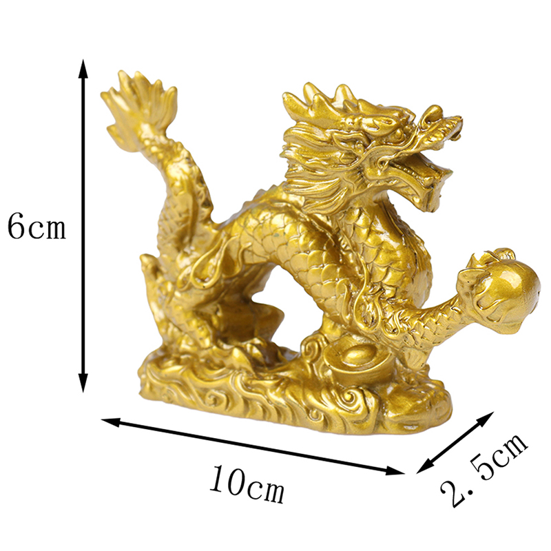 Newtimingbuild Chinese Zodiac Twelve Statue Gold Dragon Statue Animal Ornament Home Furni NTB