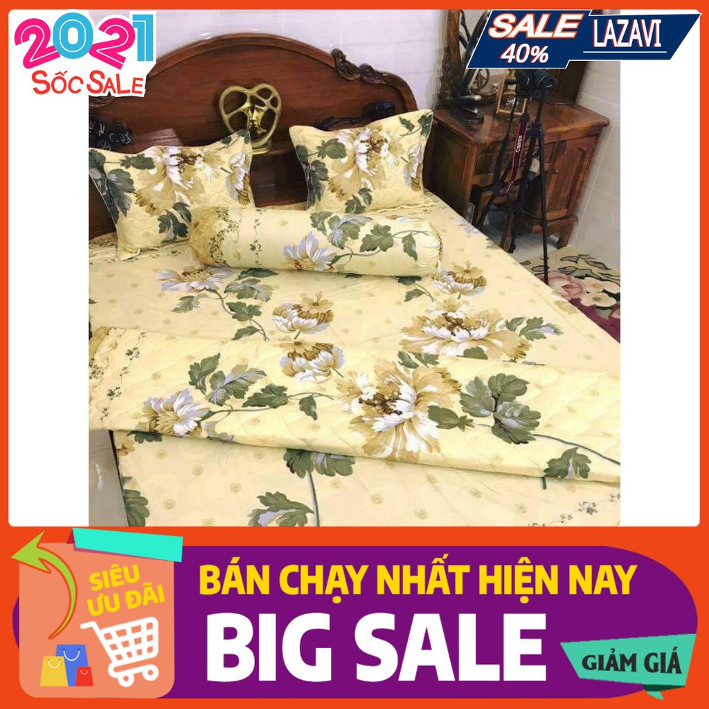 Thanh lý Ga trải giường poly việt nam 1m6x2m ( cúc vàng ) | BigBuy360 - bigbuy360.vn