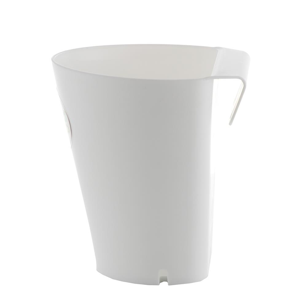 HomeBase SPRING Chậu trồng cây treo tường bằng nhựa có lỗ thoát nước W20xH17xD20 màu trắng
