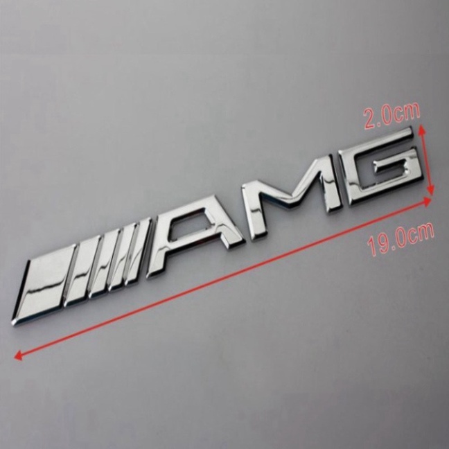 [GIÁ SỐC - HÀNG CHÍNH HÃNG] Decal logo 3D hợp kim inox chữ nổi AMG dán xe đuôi ô tô: Màu Đen và Bạc (HÀNG LOẠI 1)