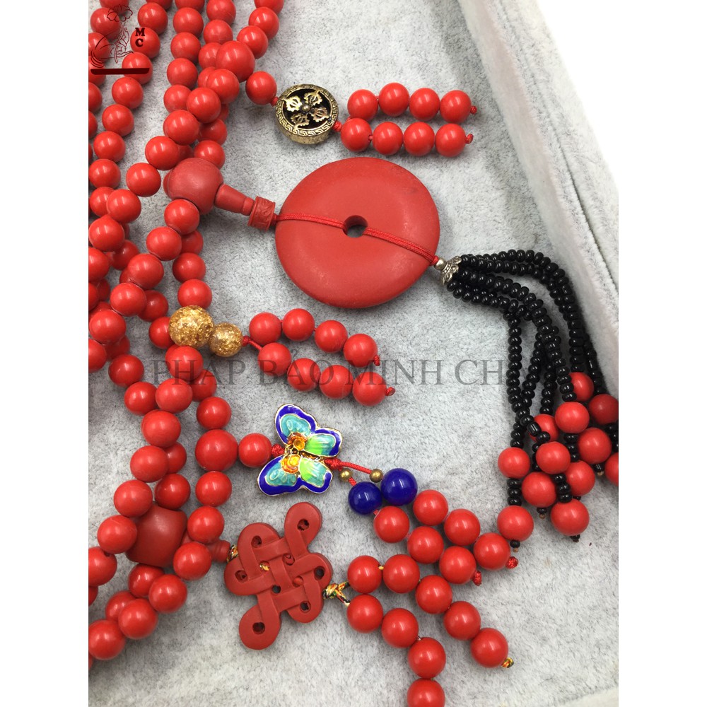 [Đặc biệt] Vòng tràng nhựa chu sa 8 ly