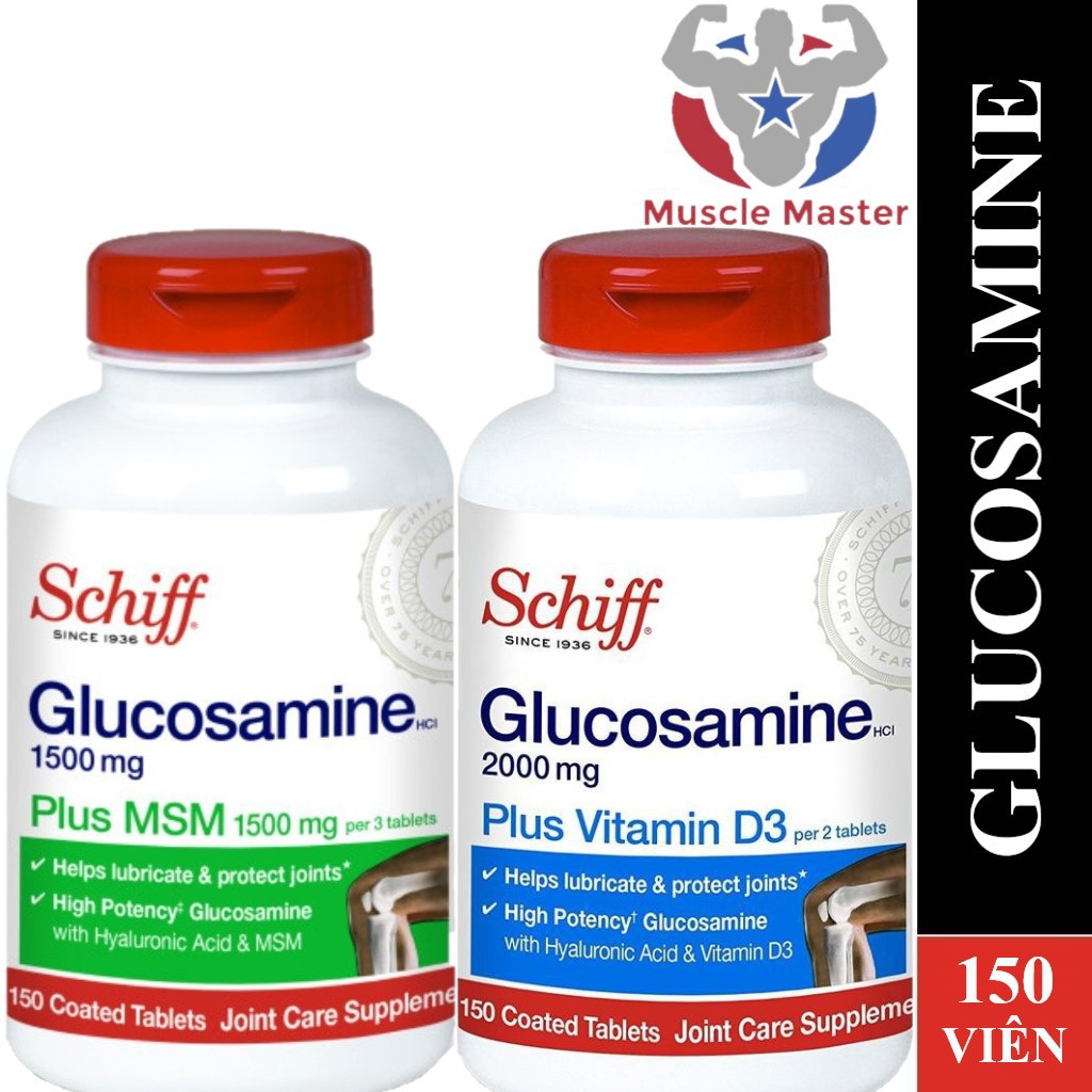 Viên Hỗ Trợ Sụn Khớp Schiff Glucosamine MSM và D3 - 150 Viên