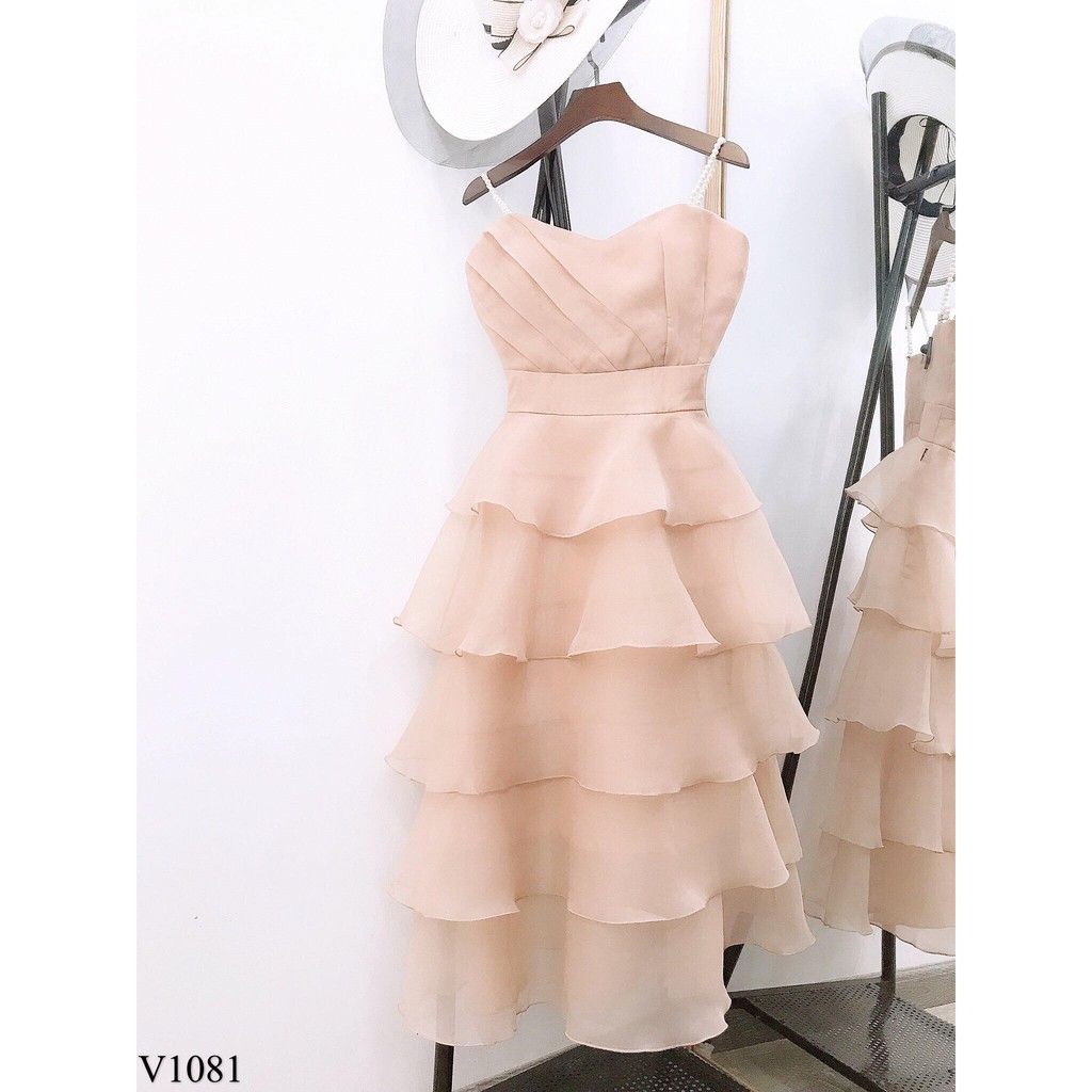 Váy be hai dây ngọc có mút ngực năm tầng kiêu xa - DVC Maidieuhuyen (kèm ảnh trải san, mẫu mặc, video thật) v1081 | BigBuy360 - bigbuy360.vn