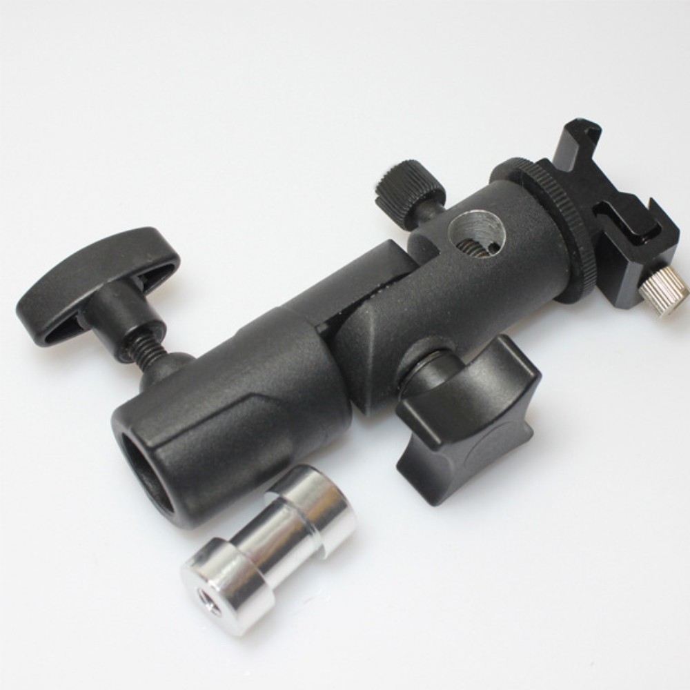 Chân đế giá đỡ đèn flash speedlite có lỗ gắn dù hắt sáng chất liệu hộp kim nhôm chắc chắn