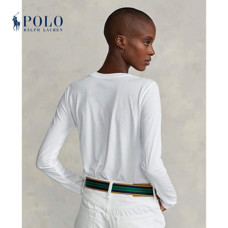 Áo Thun Trơn Dài Tay Cotton Ralph Lauren RL22660