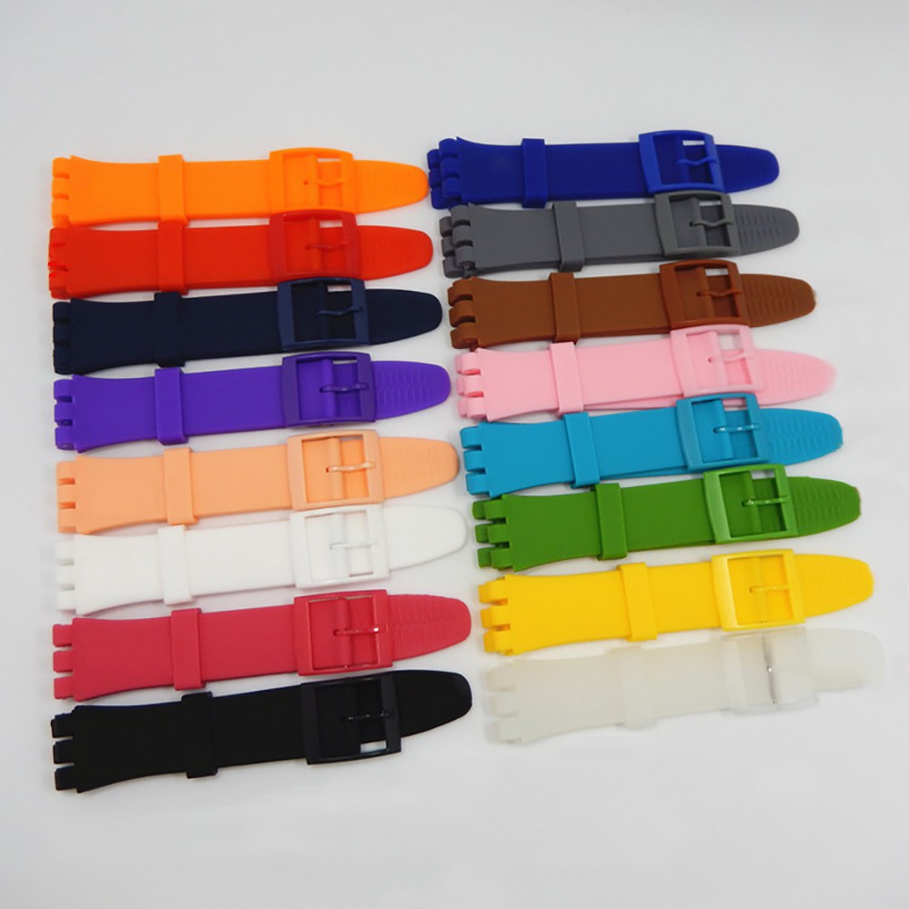 Dây đeo bằng cao su silicone cho đồng hồ đeo tay 16mm 17mm 19mm