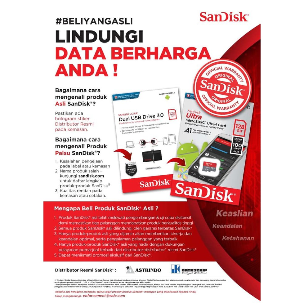 Thẻ Nhớ Sandisk Ultra Sdhc C10 32gb Sdsdunb 100% Chính Hãng