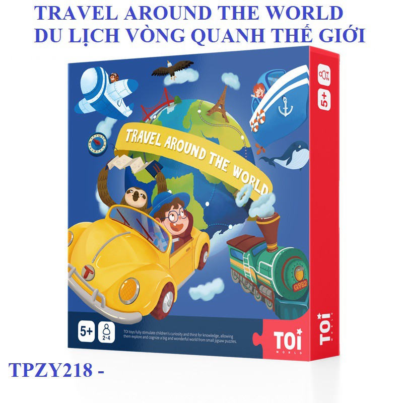 (giá tốt) Trò chơi board game DU LỊCH VÒNG QUANH THẾ GIỚI chính hãng TOI Travel Around The World TPZY218