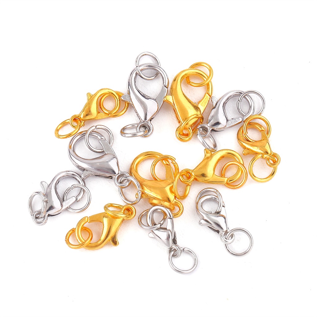 Set 10 móc cài tôm hùm Beadia có khoen làm đồ trang sức DIY