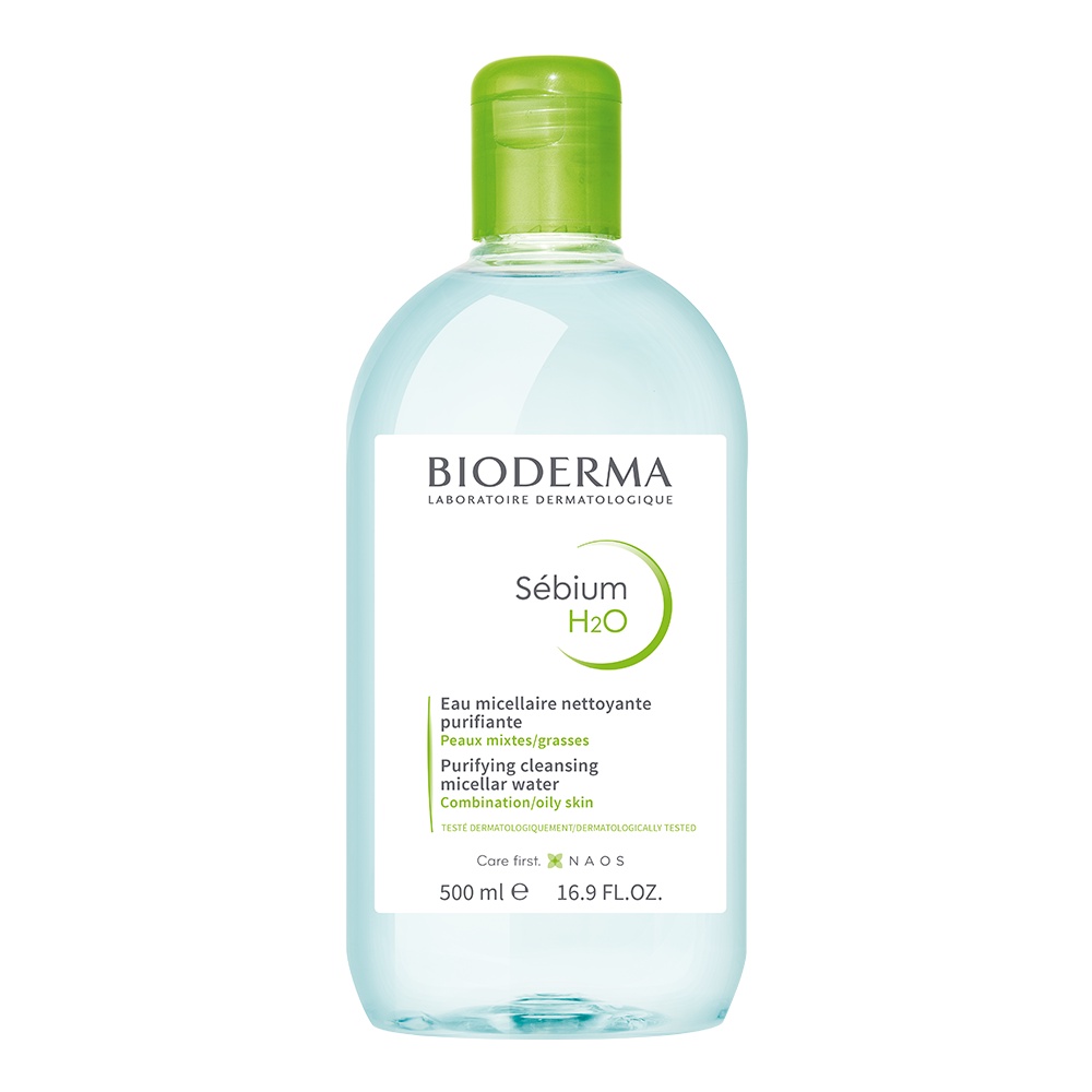 Bioderma - Nước tẩy trang công nghệ Micellar Bioderma Sebium H2O 500ml - cho da hỗn hợp dầu mụn