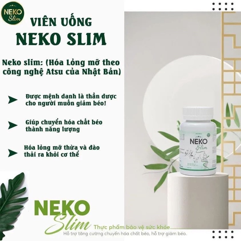 Thảo mộc giảm cân viên uống NEKO SLIM. Dành cho người chai lì