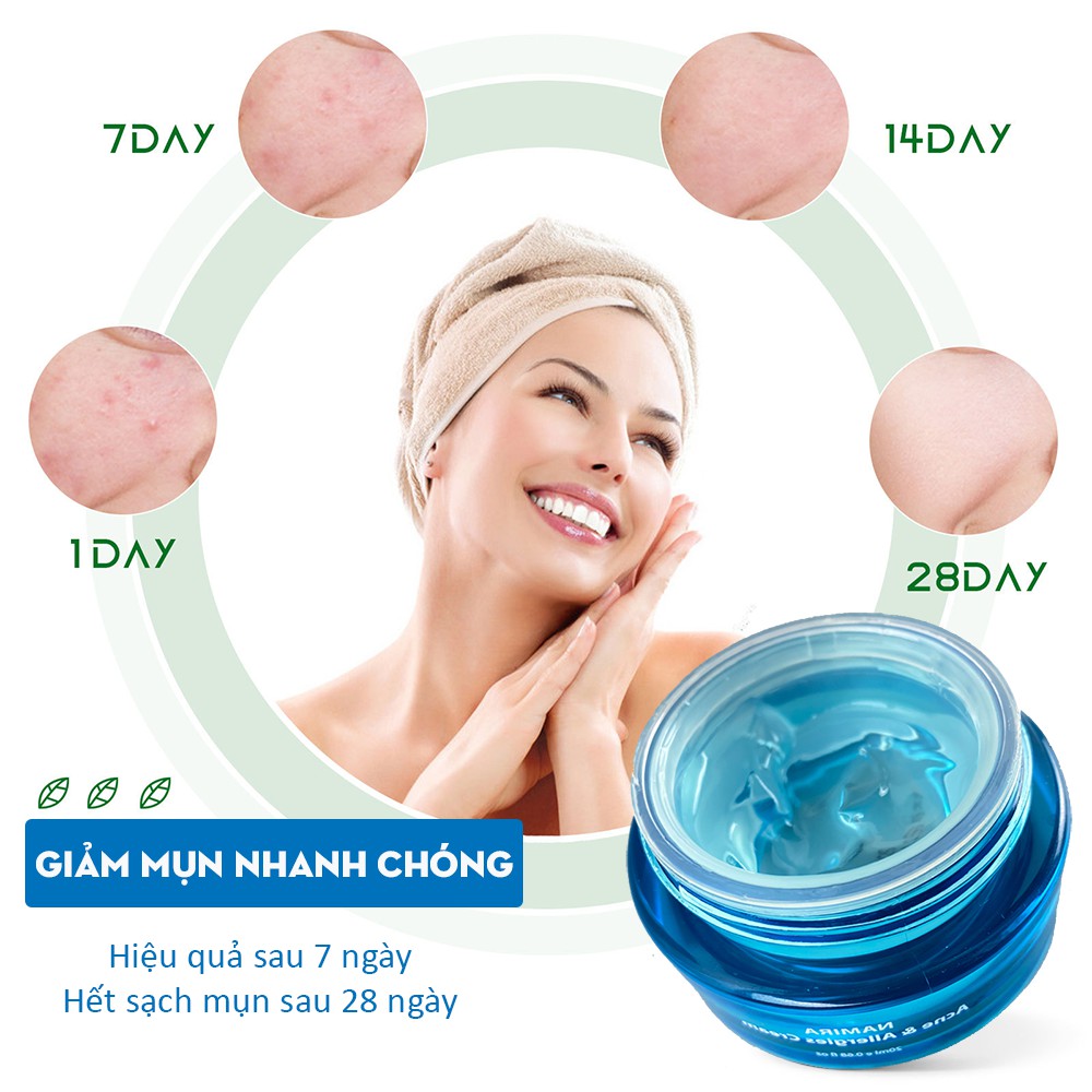 Kem Dưỡng Giảm Mụn Acne & Allergies Namira - Làm Dịu Da Mụn Mẩn Đỏ - Giảm Bóng Nhờn - 20ml | BigBuy360 - bigbuy360.vn