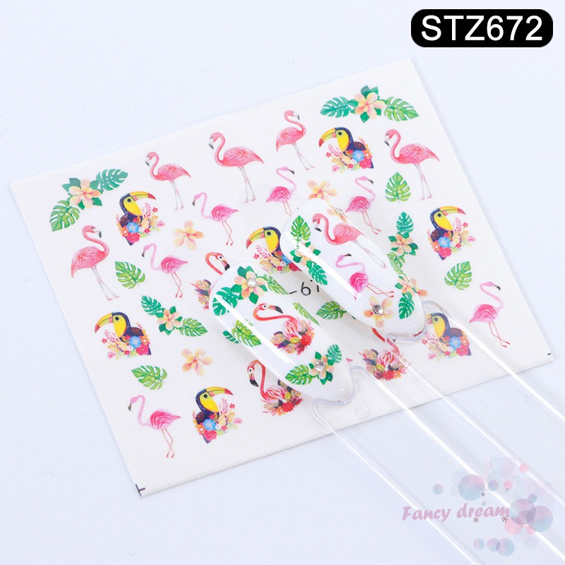 Set 3 tấm ticker dán trang trí móng tay