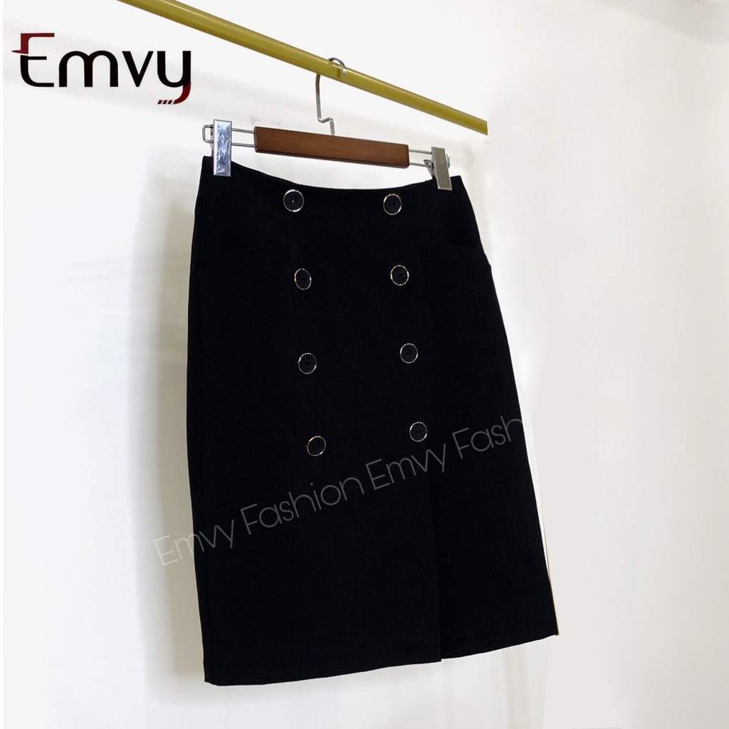 Chân váy tuyết mưa công sở có đính cúc Emvy - Cv4 | BigBuy360 - bigbuy360.vn