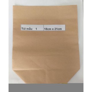Túi giấy xi măng kraft 18cm×21cm dùng đựng thực phẩm an toàn vệ sinh