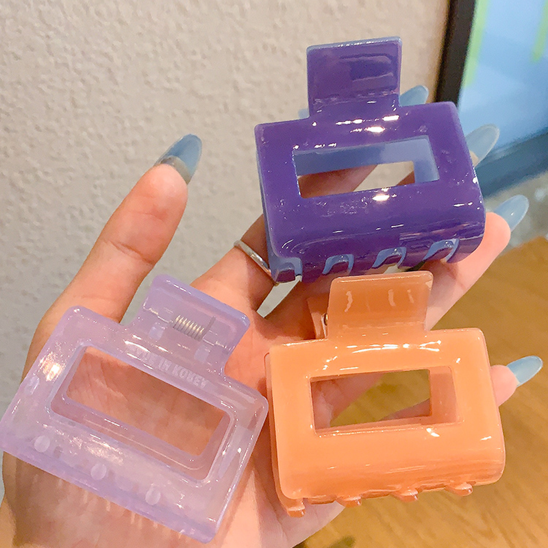 Kẹp Tóc Càng Cua Đơn Giản Phong Cách Hàn Quốc Nhiều Màu Trơn Tùy Chọn