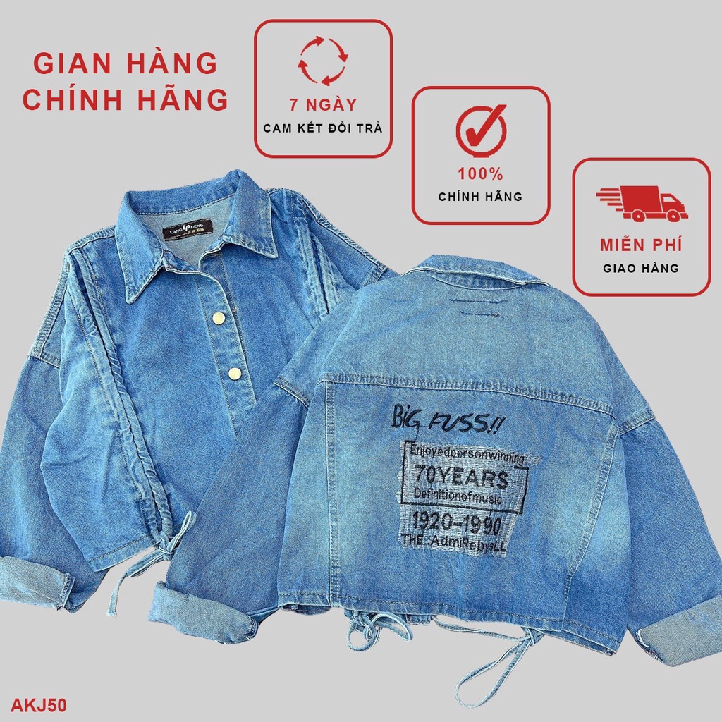 ÁO KHOÁC JEAN CAO CẤP BIG FUSS AKJ50 - Hí Shop