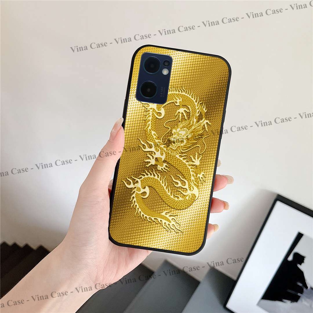 Ốp kính Oppo A16 - Oppo A55 - Oppo A95 - Reno 6 5G - Reno 6z 5G - Reno 7 5G - Reno 7z 5G in hình Rồng Phượng sáng bóng